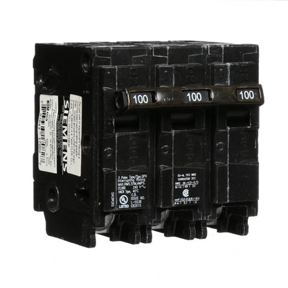 Siemens Q3100H Circuit Breaker | 240V 100A 3P 22kA@240V Plug-In Q Series