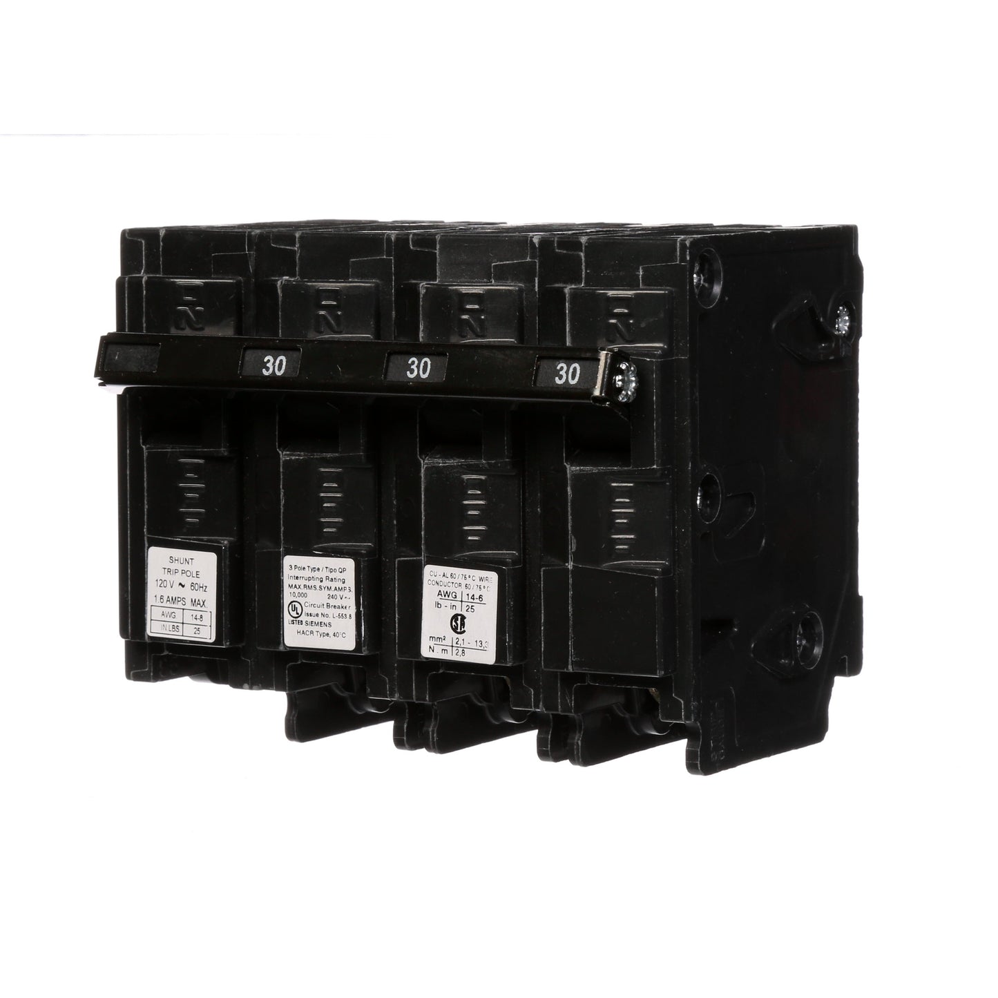 Siemens Q33000S01 Circuit Breaker | 240V 30A 3P 10kA@240V Plug-In Q Series