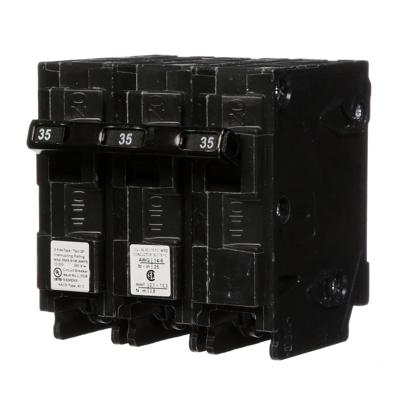 Siemens Q335 Circuit Breaker | 240V 35A 3P 10kA@240V Plug-In Q Series