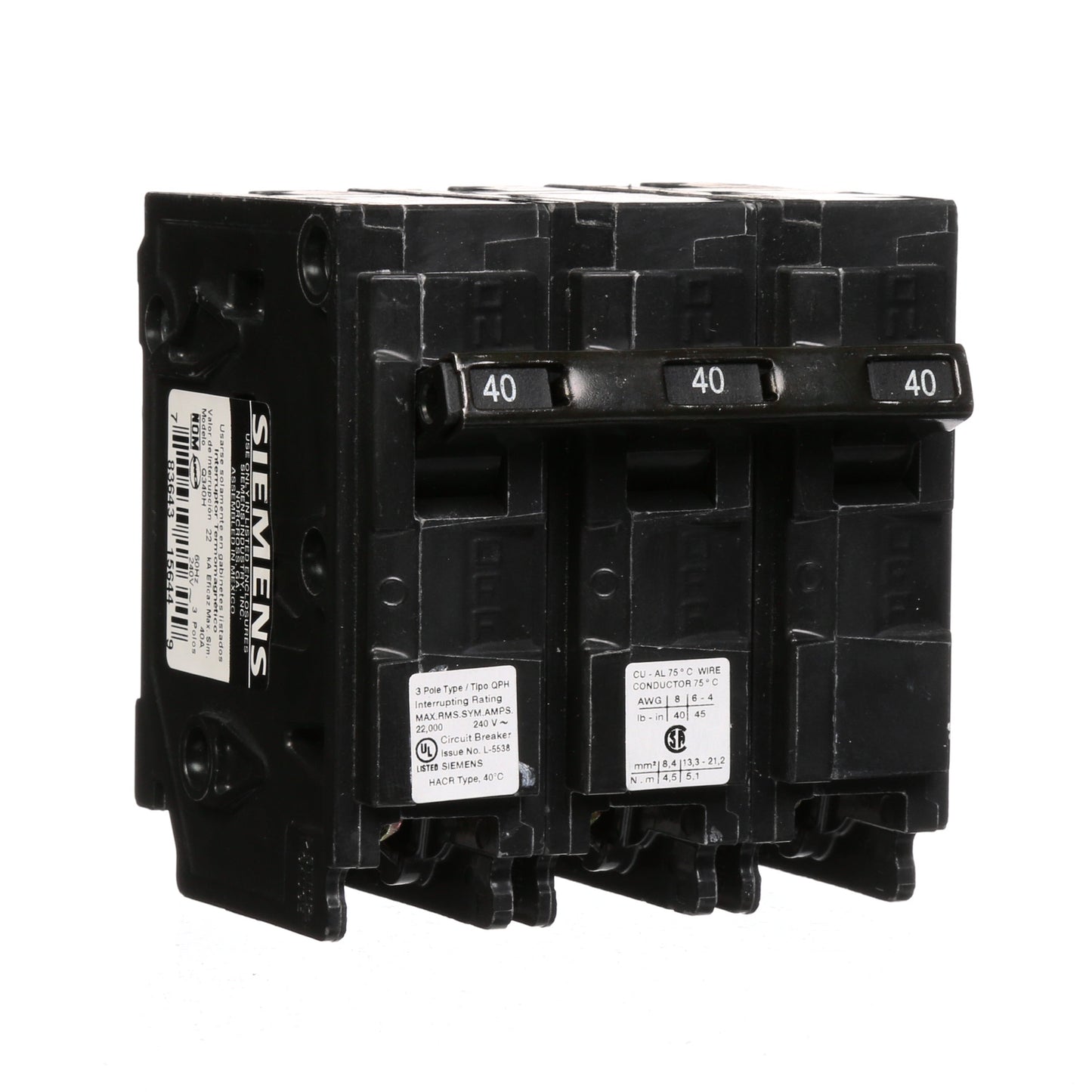 Siemens Q340H Circuit Breaker | Q Series QPH 240V 40A