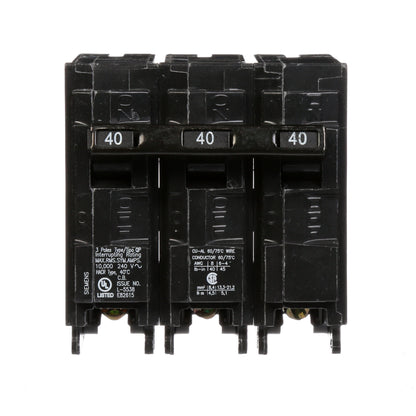 Siemens Q340 Circuit Breaker | 240V 40A 3P 10kA@240V Plug-In Q Series