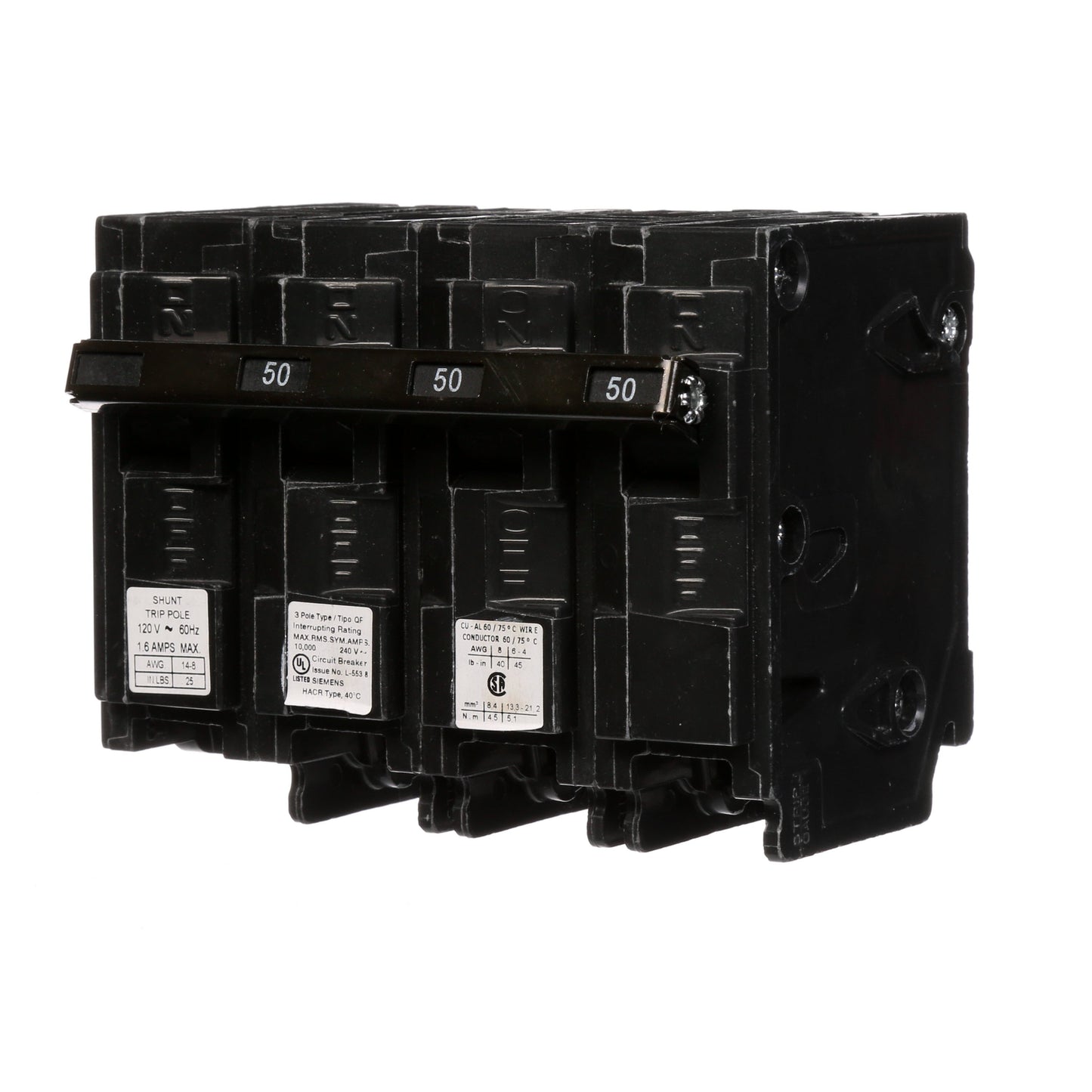 Siemens Q35000S01 Circuit Breaker | 240V 50A 3P 10kA@240V Plug-In Q Series