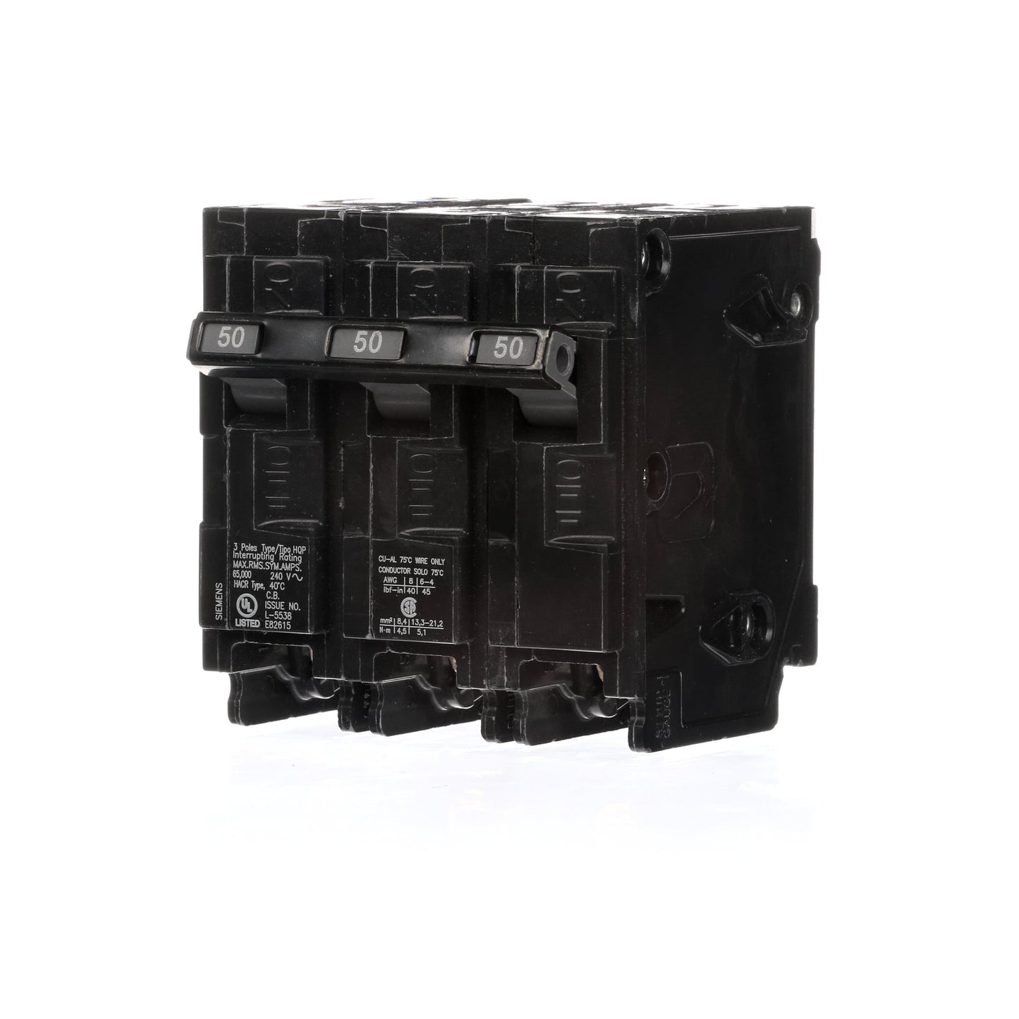 Siemens Q350HH Circuit Breaker | 240V 50A 3P 65kA@240V Plug-In Q Series