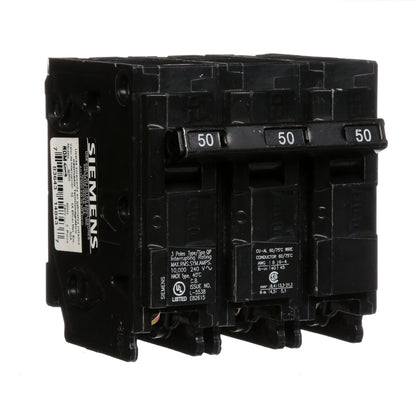 Siemens Q350 Circuit Breaker | 240V 50A 3P Plug-In 10kA@240V Q Series