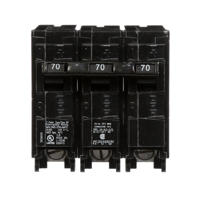 Siemens Q370 Circuit Breaker | 240V 70A 3P 10kA@240V Plug-In Q Series