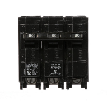 Siemens Q380 Circuit Breaker | 240V 80A 3P 10kA@240V Plug-In Q Series