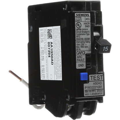 Siemens QA115AFCWG Circuit Breaker | Q Series QAF2 120V 15A