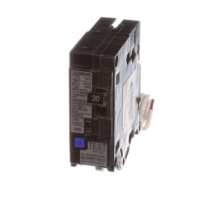 Siemens QA120AFC Circuit Breaker | 120V 20A 1P 10kA@120V Plug-In Q Series