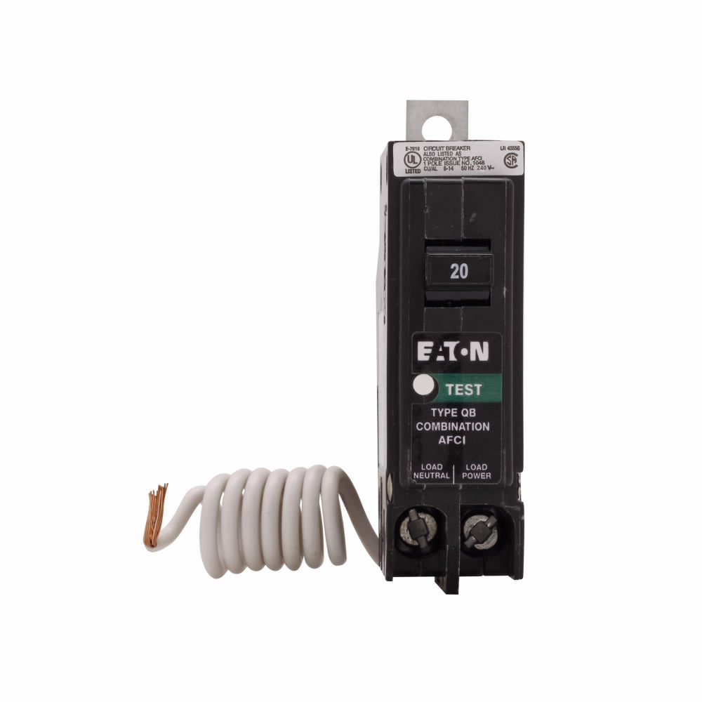 Cutler Hammer QB1020CAF Circuit Breaker | 240V 20A 1P 10kA@120V Bolt-On QUICKLAG