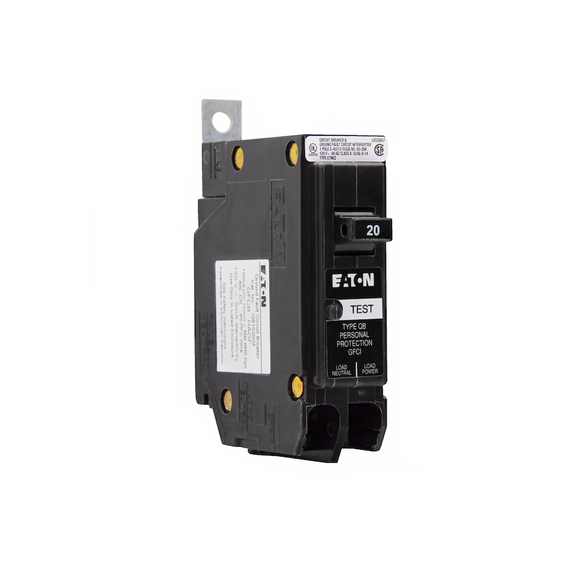 Cutler Hammer QB1020GF Circuit Breaker | 120V 20A 1P 10kA@120V Bolt-On QUICKLAG