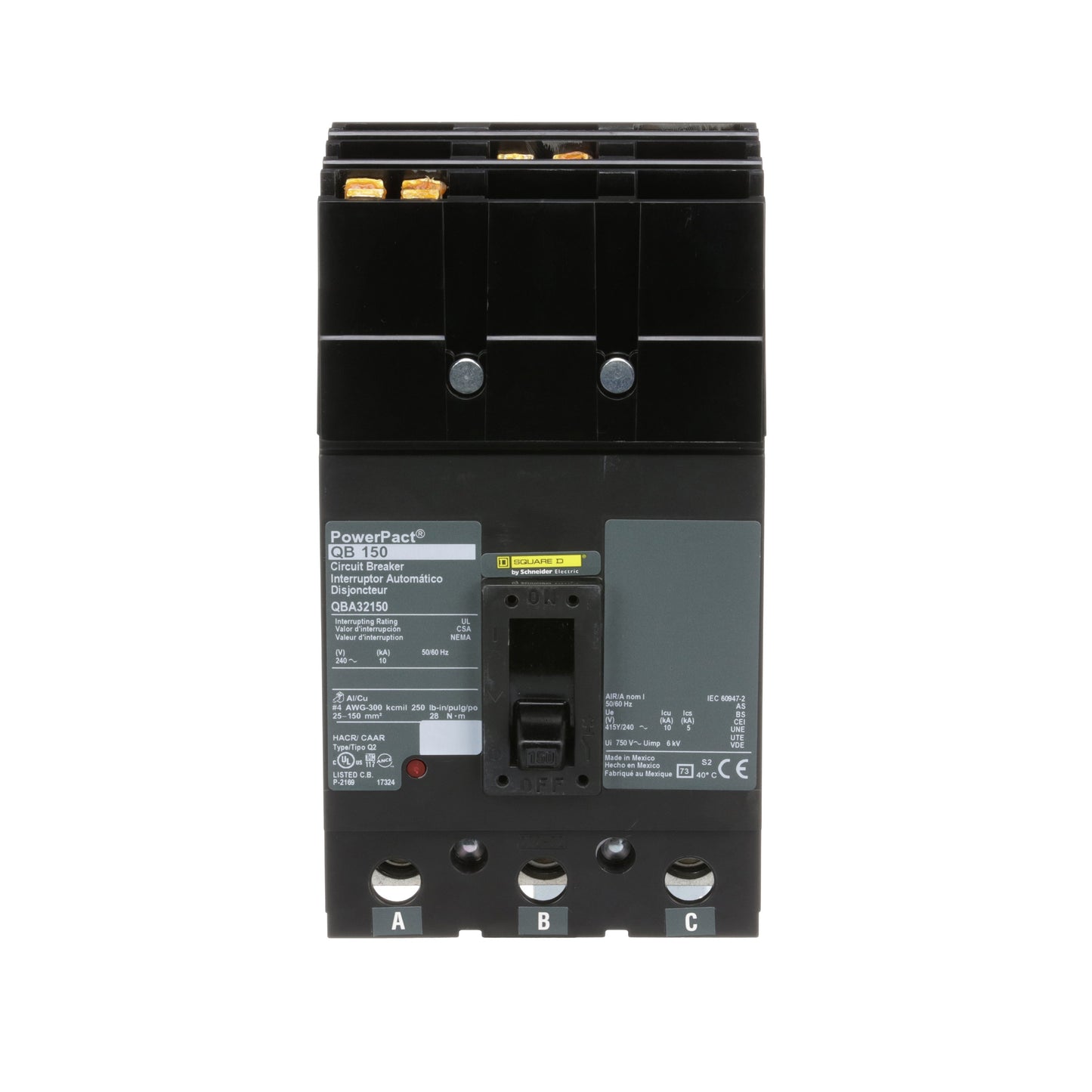 Square D QBA32150 Circuit Breaker | I-Line QBA 240V 150A
