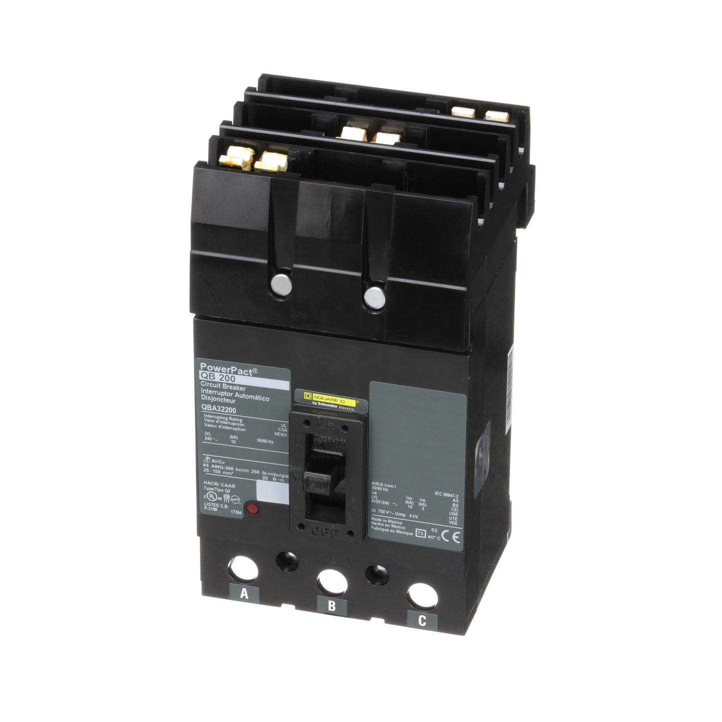 Square D QBA32200 Circuit Breaker | I-Line QBA 240V 200A