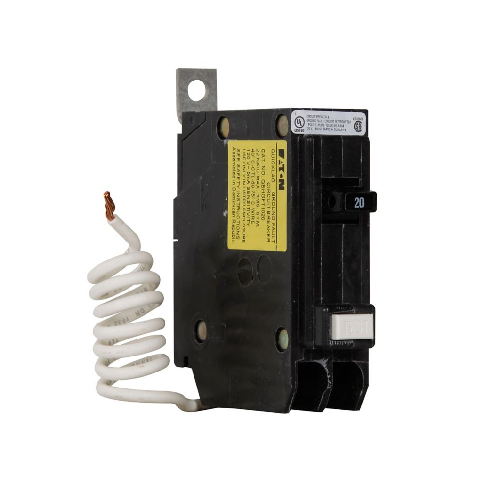 Eaton QBH1015GF Circuit Breaker | 240V 15A 1P 22kA@120V Bolt-On