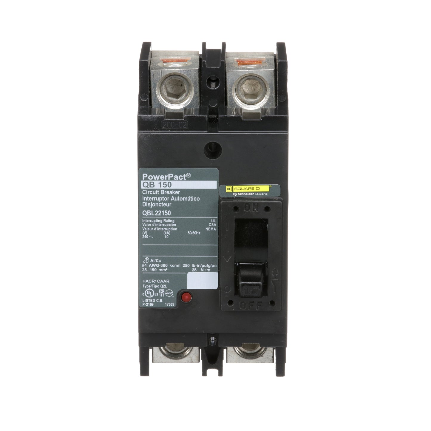 Square D QBL22150 Circuit Breaker | Powerpact QBL 240V 150A