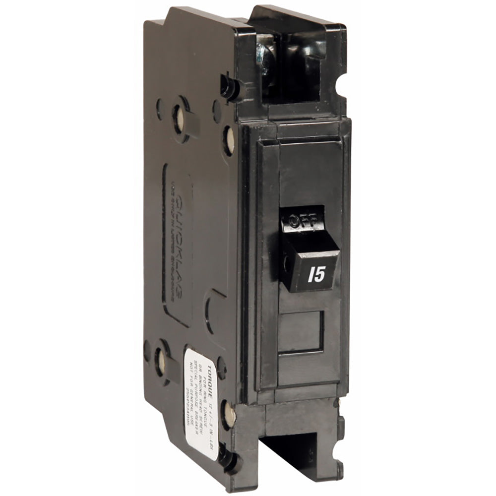 Cutler Hammer QC1015 Circuit Breaker | 240V 15A 1P 10kA@120V Feed-Thru QUICKLAG
