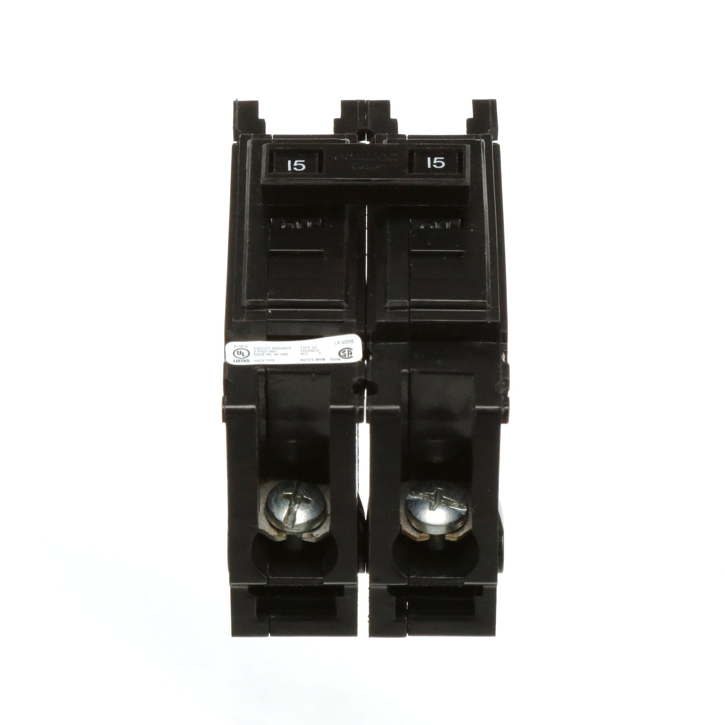Cutler Hammer QC2015 Circuit Breaker | 240V 15A 2P 10kA@240V Feed-Thru QUICKLAG
