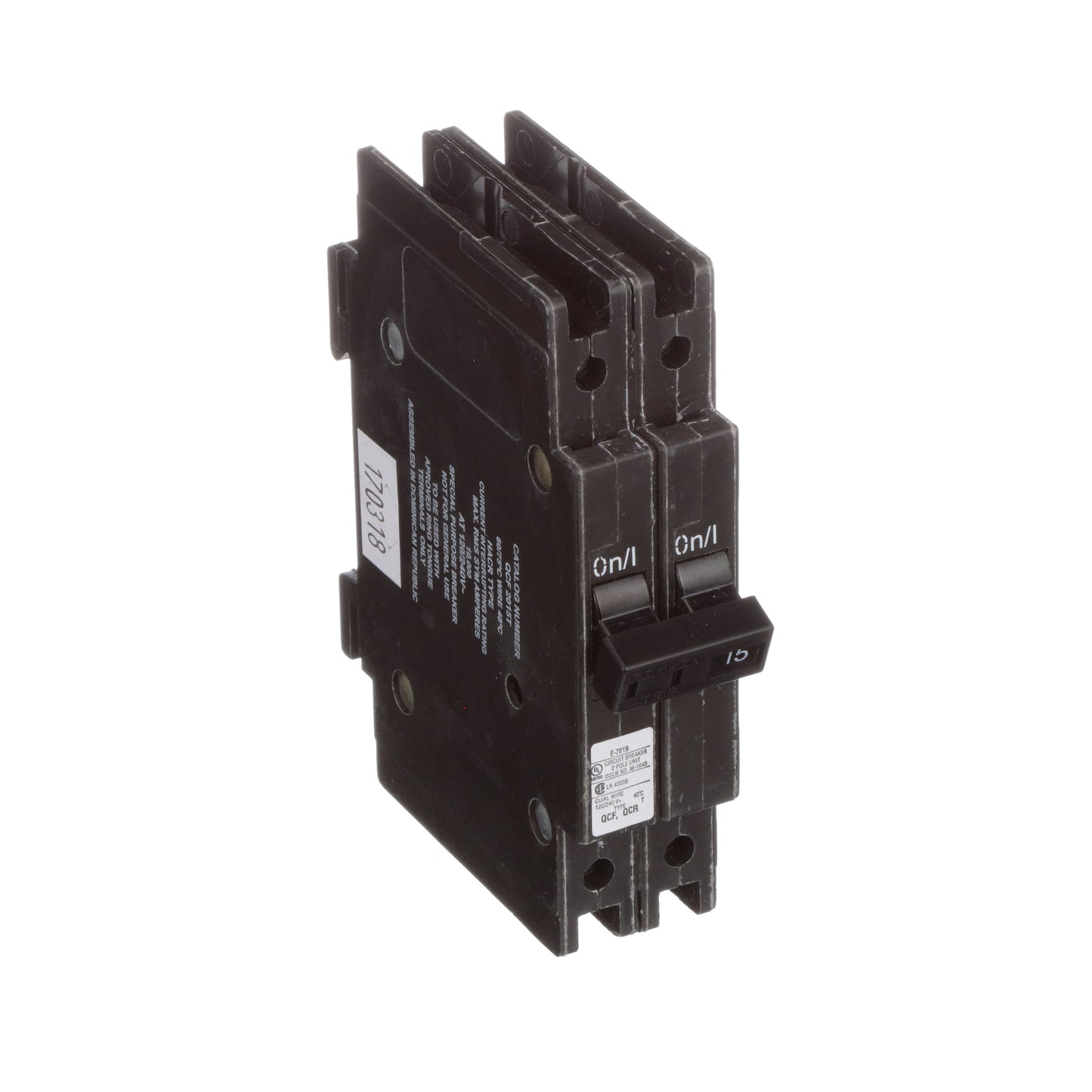 Cutler Hammer QCF2015T Circuit Breaker | QUICKLAG QCF 240V 15A