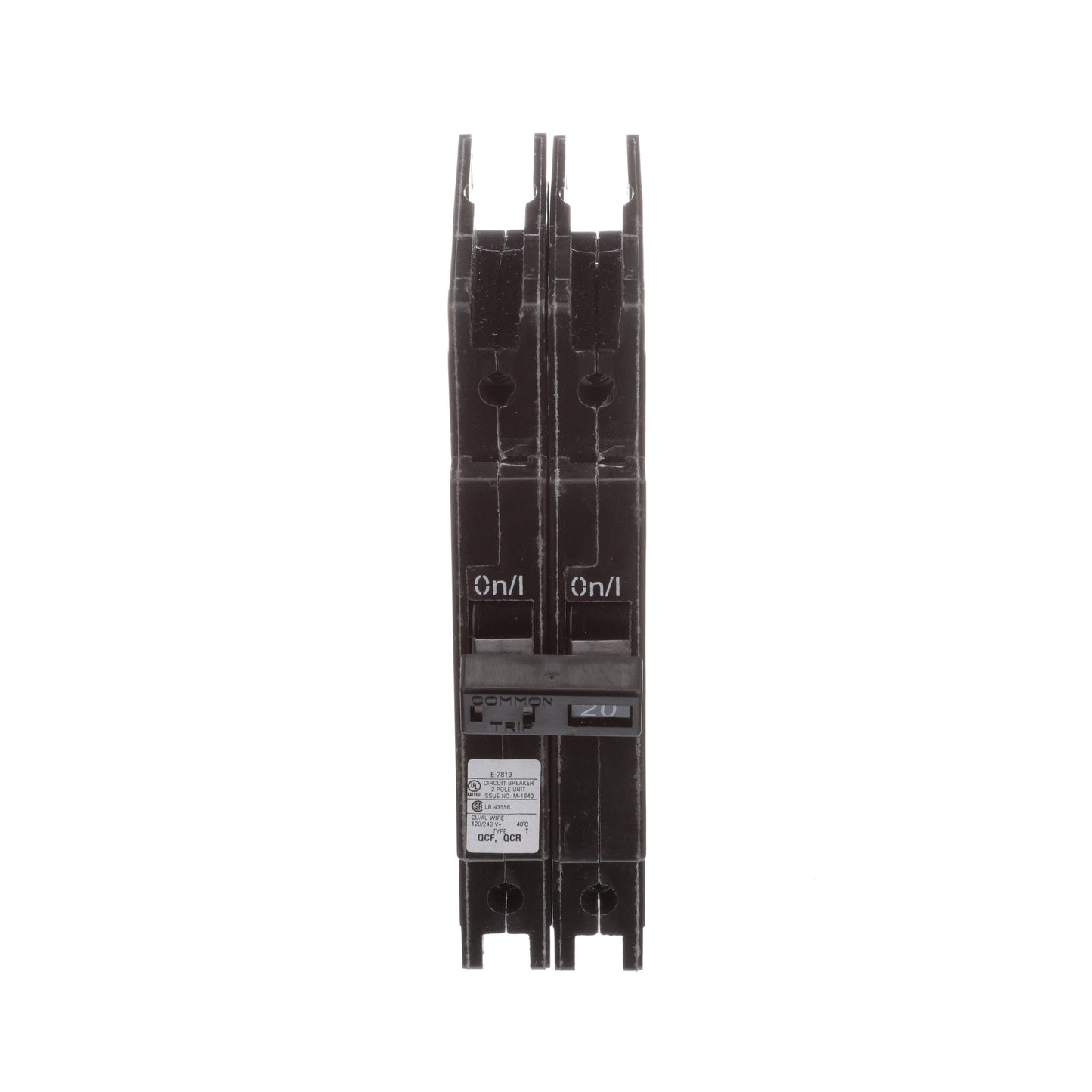 Cutler Hammer QCF2020T Circuit Breaker | 240V 20A 2P 10kA@120V Feed-Thru QUICKLAG