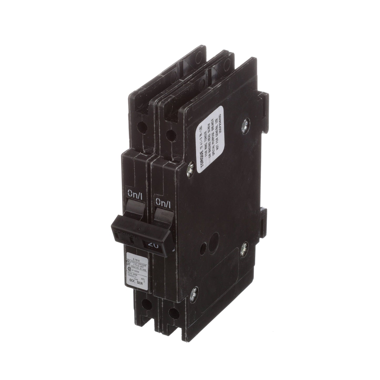 Cutler Hammer QCF2020T Circuit Breaker | 240V 20A 2P 10kA@120V Feed-Thru QUICKLAG