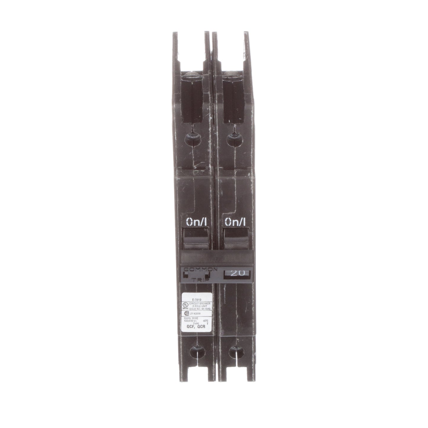 Cutler Hammer QCF2020 Circuit Breaker | 240V 20A 2P 10kA@120V Feed-Thru QUICKLAG