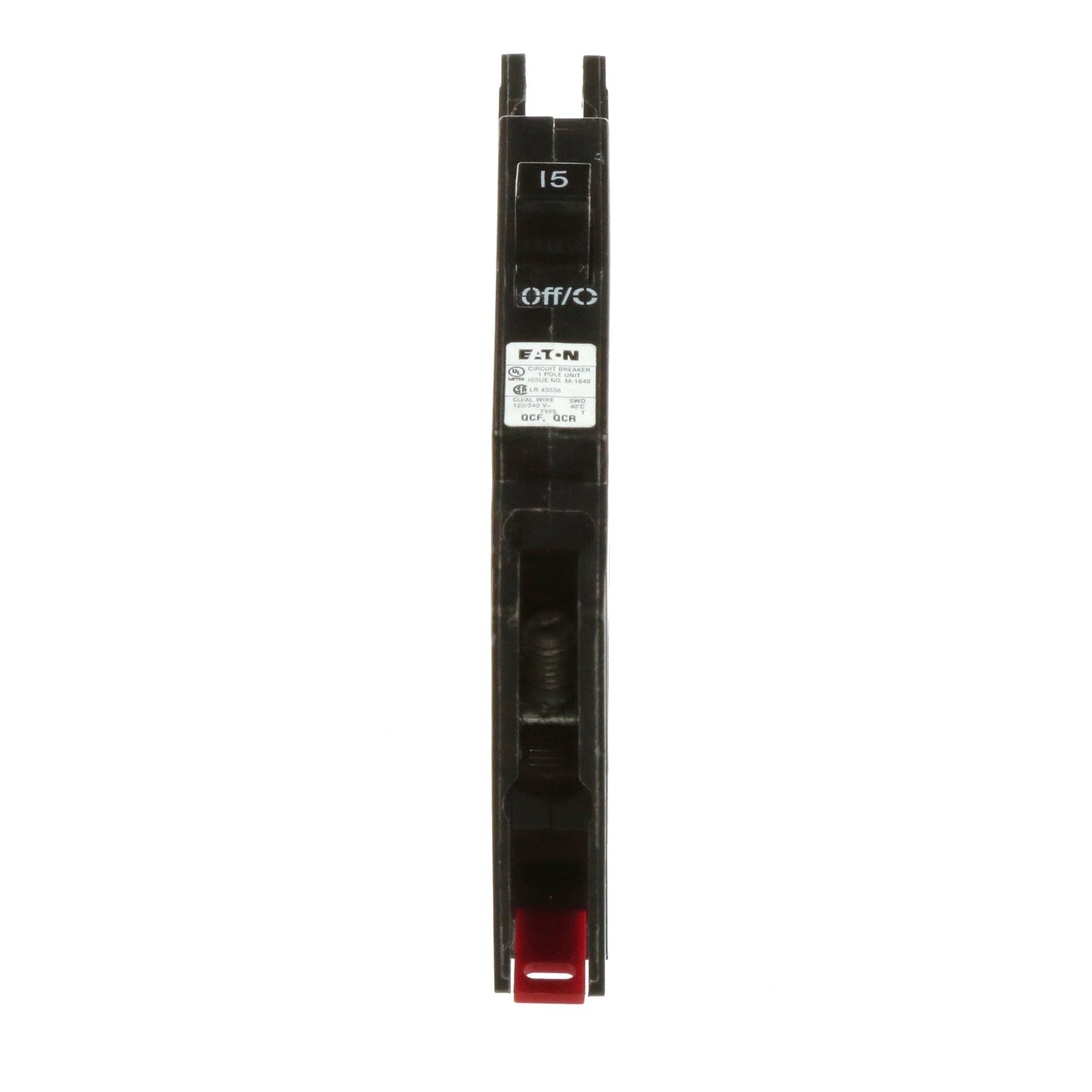 Cutler Hammer QCR1015 Circuit Breaker | 120V 15A 1P 22kA@120V Feed-Thru QUICKLAG
