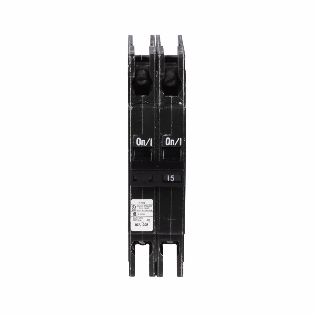 QCR2015 - Cutler Hammer Feed-Thru 15 Amp 2 Pole Circuit Breaker - Essential Electric Supply