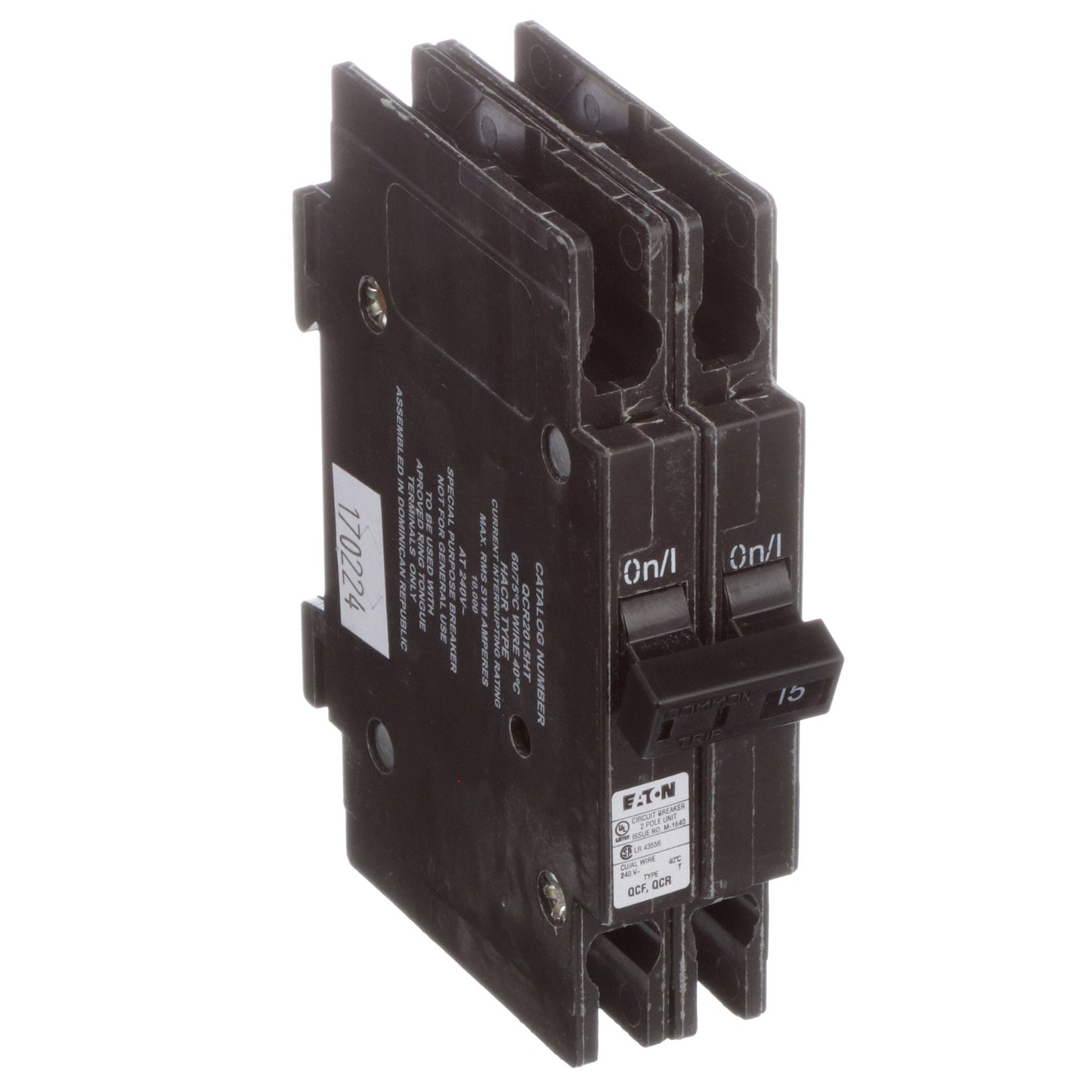 Eaton, Cutler Hammer QCR2015HT Circuit Breaker | 30V 15A