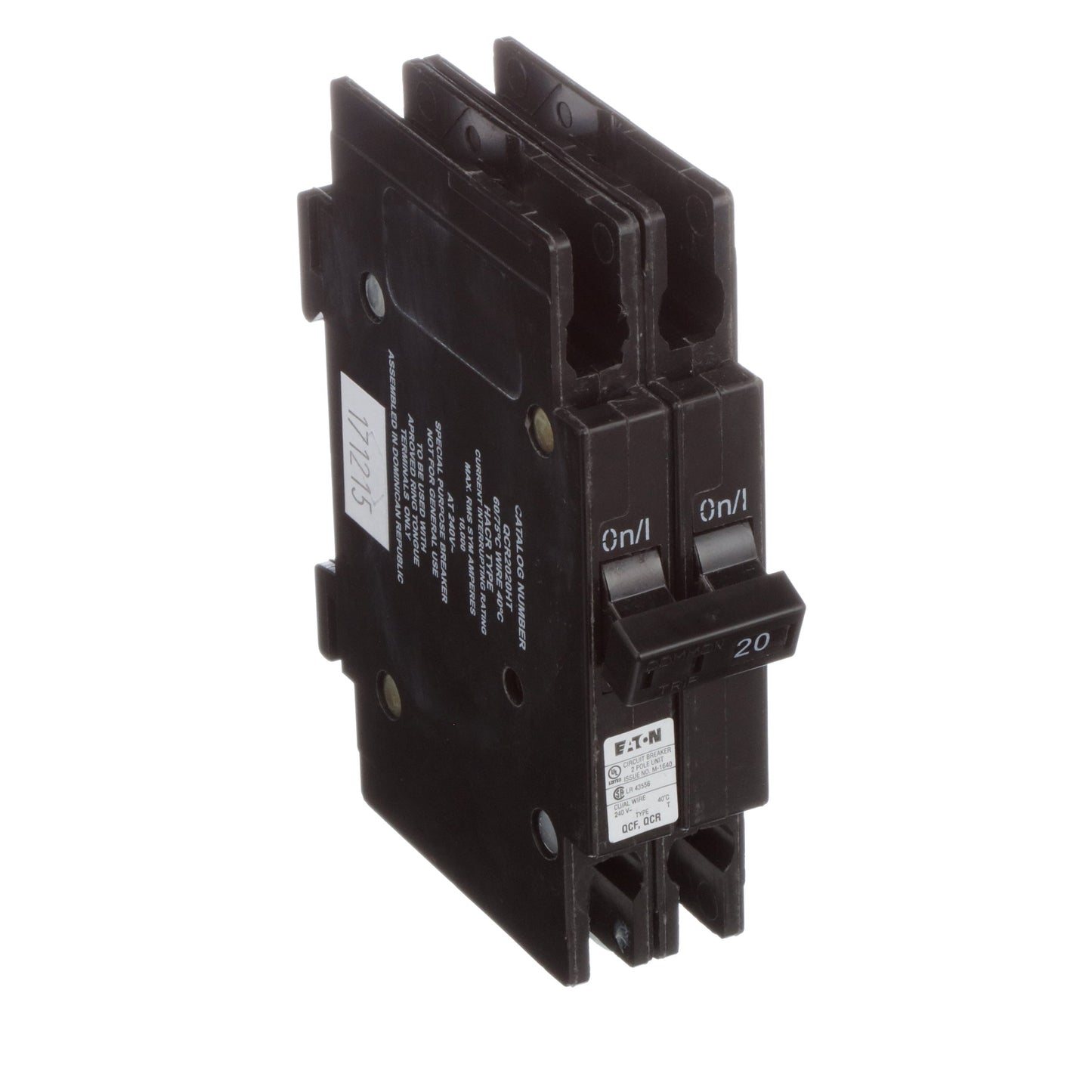 Cutler Hammer QCR2020HT Circuit Breaker | QUICKLAG QCR 240V 20A