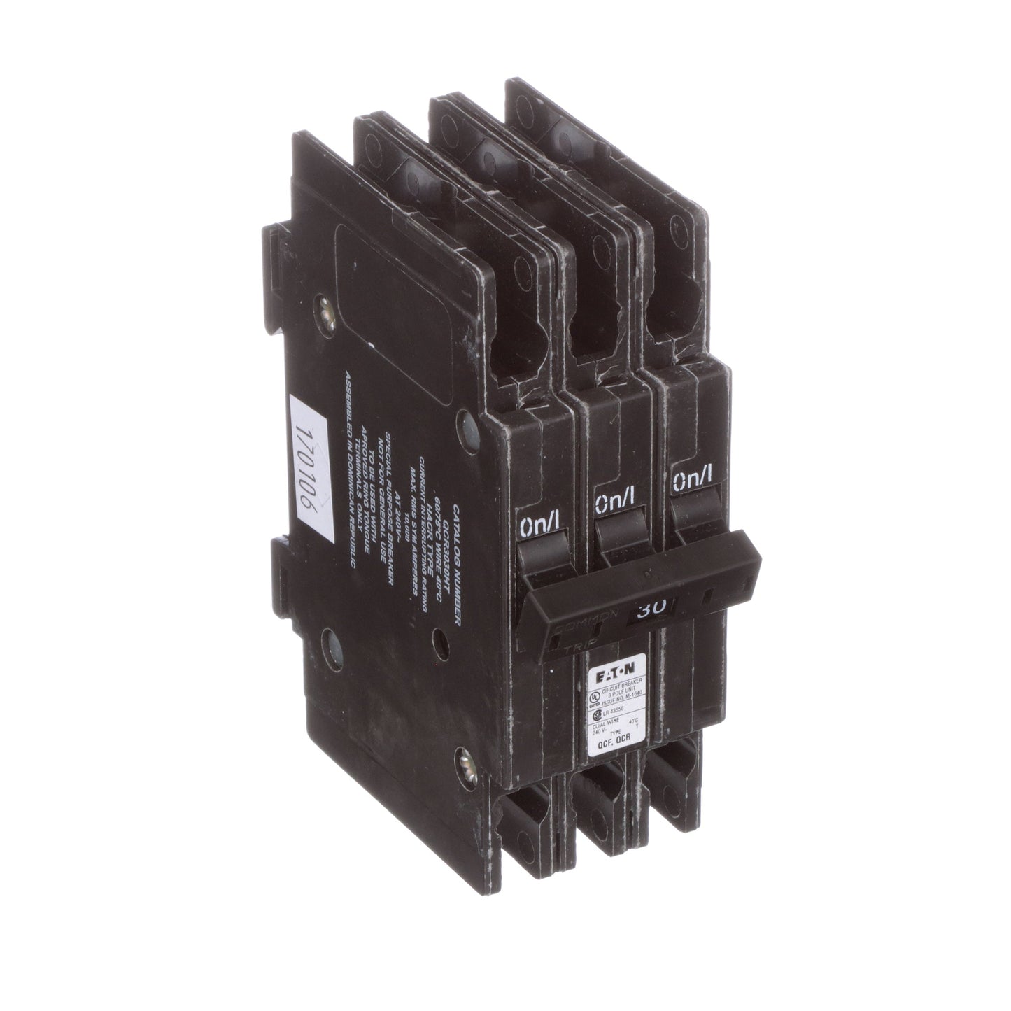 Cutler Hammer QCR3030HT Circuit Breaker | QUICKLAG QCR 240V 30A