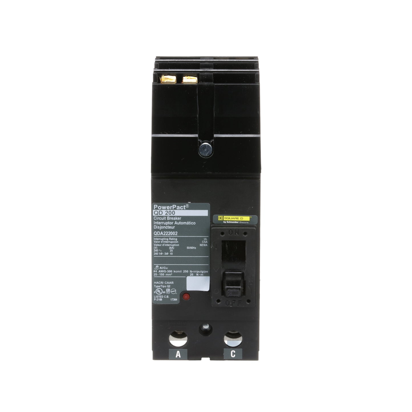 Square D QDA222002 Circuit Breaker | I-Line QDA 240V 200A