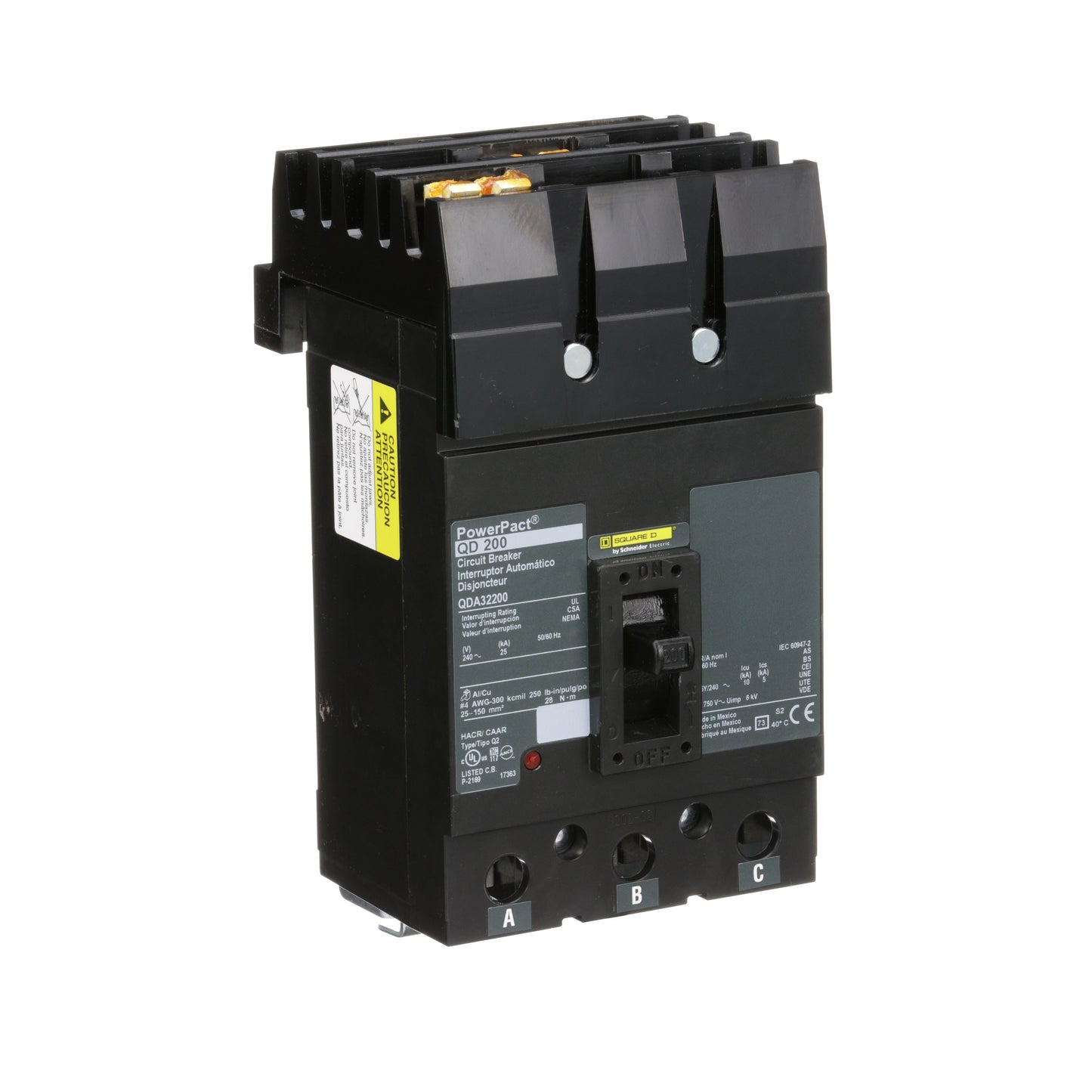 Square D QDA32200 Circuit Breaker | 240V 200A 3P 25kA@240V Plug In Panelboard I-Line