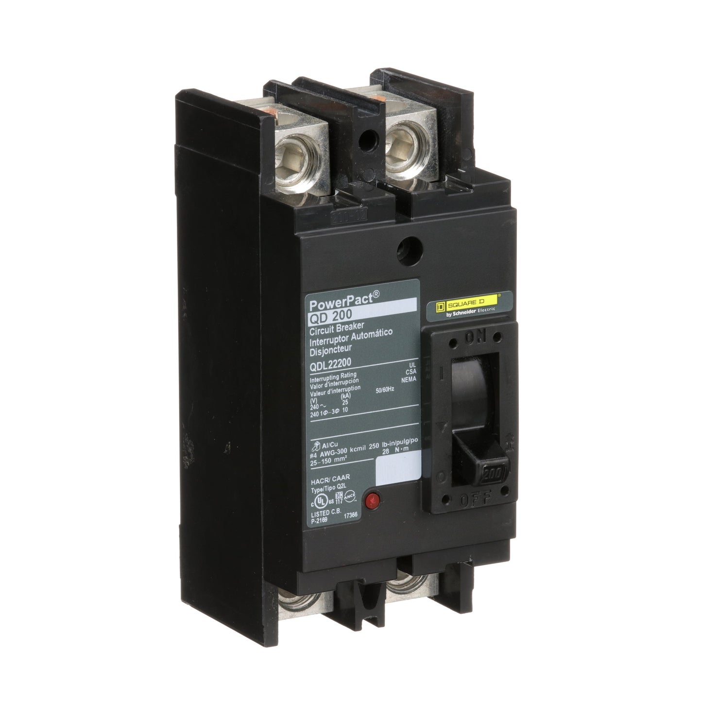 Square D QDL22200 Circuit Breaker | Powerpact QDL 240V 200A