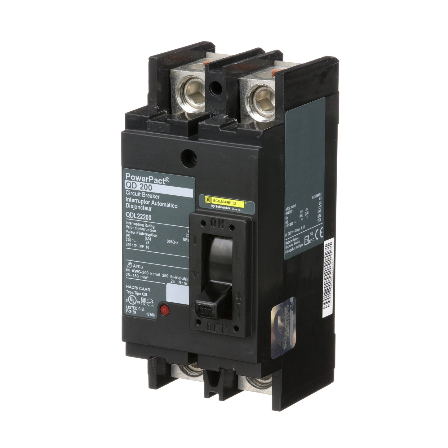 Square D QDL22200 Circuit Breaker | Powerpact QDL 240V 200A