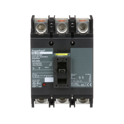 Square D QDL32200 Circuit Breaker | 240V 200A 3P 25kA@240V Bolt-On Powerpact