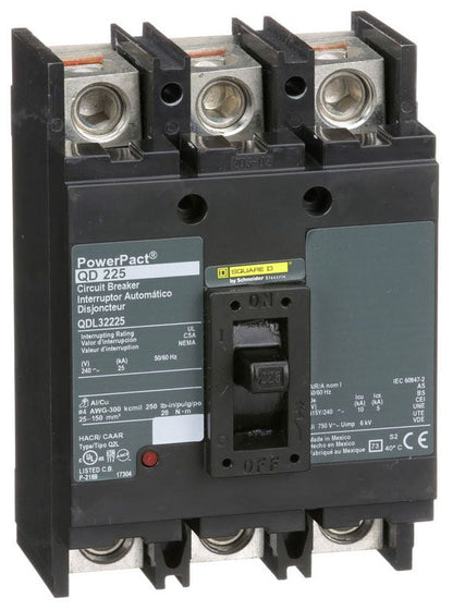 QDL32225 - Schneider Electric/ Square D Feed-Thru 225 Amp 3 Pole Circuit Breaker - Essential Electric Supply