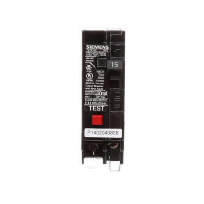 Siemens QE115 Circuit Breaker | 240V 15A 1 Pole 10kA@120V Plug-In Q Series