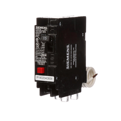 Siemens QE115 Circuit Breaker | 240V 15A 1 Pole 10kA@120V Plug-In Q Series