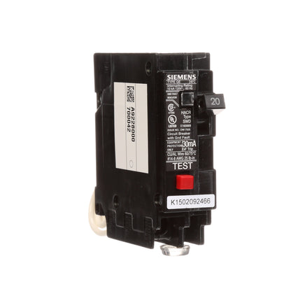 Siemens QE120 Circuit Breaker | 240V 20A 1P 10kA@120V Plug-In Q Series