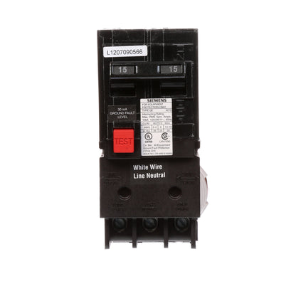 Siemens QE215 Circuit Breaker | 240V 15A 2 Pole 10kA@240V Plug-In Q Series