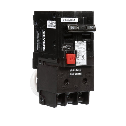 Siemens QE250 Circuit Breaker | 240V 50A 2P 10kA@240V Plug-In Q Series