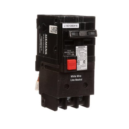 Siemens QE260 Circuit Breaker | 240V 60A 2P 10kA@240V Plug-In Q Series