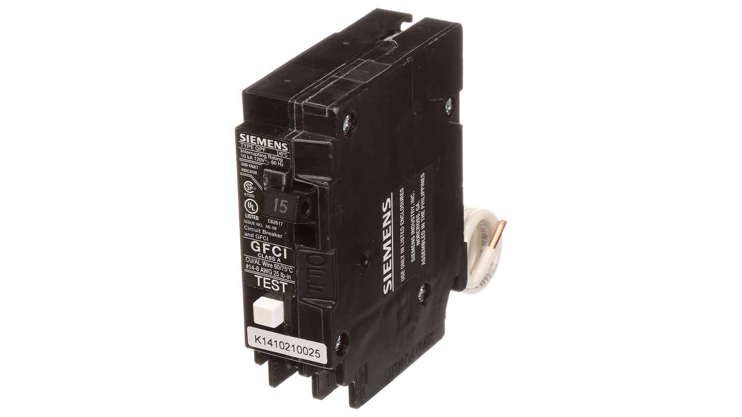 Siemens QF115 Circuit Breaker | 120V 15A 1P 10kA@120V Plug-In Q Series