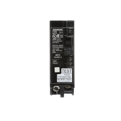Siemens QF115A Circuit Breaker | 120V 15A 1P 10kA@120V Plug-In Q Series