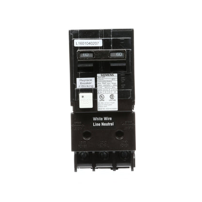 Siemens QF260A Circuit Breaker | 120/240V 60A 2P 10kA@240V Plug-In Q Series
