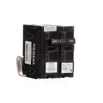 Siemens QG220 Circuit Breaker | 120V 20A 2P 10kA@120V Plug-In Q Series