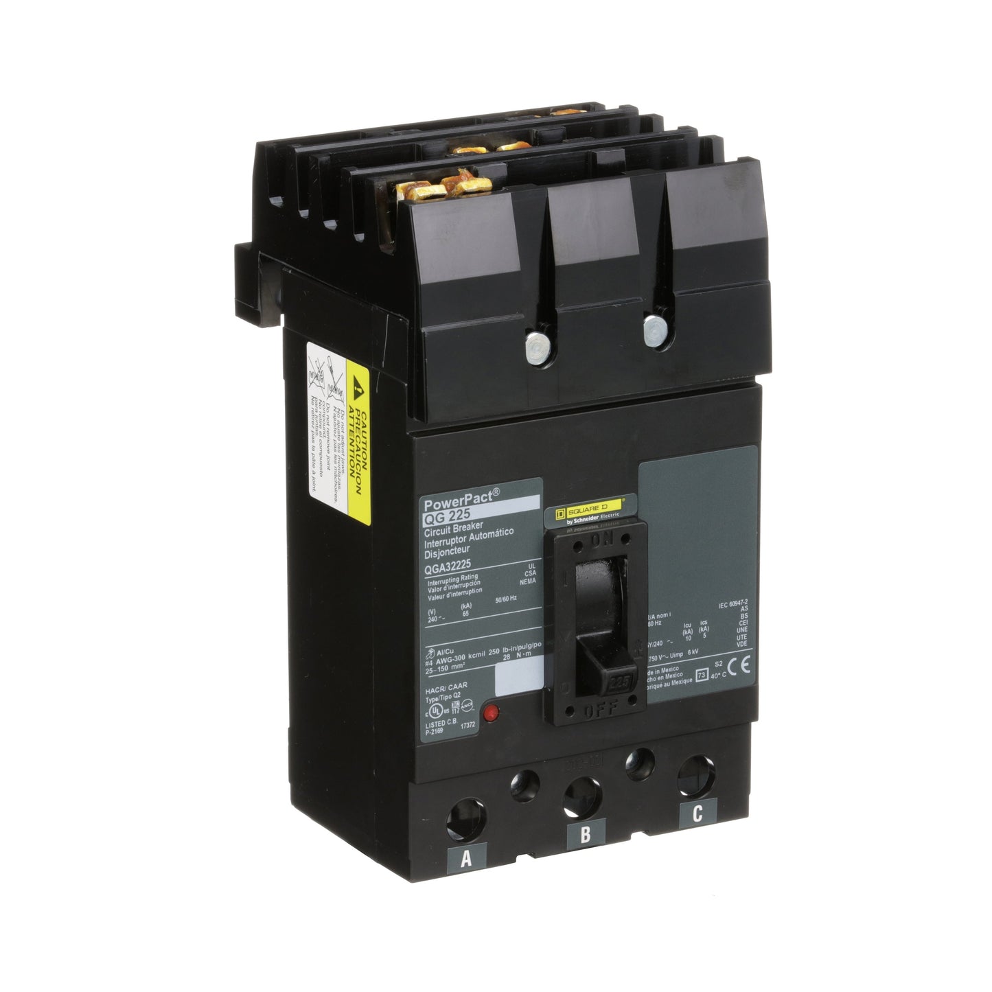 Square D QGA32225 Circuit Breaker | 240V 225A 3P 65kA@240V I-Line