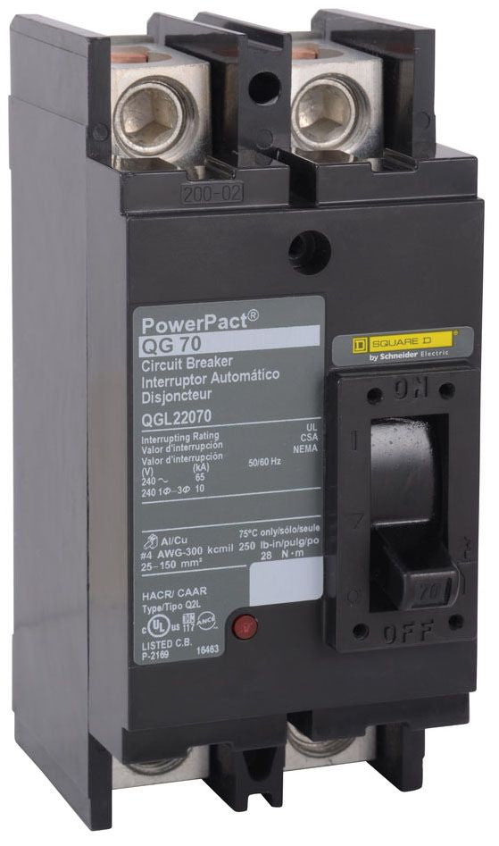 QGL22175 - Schneider Electric/ Square D Feed-Thru 175 Amp 2 Pole Circuit Breaker - Essential Electric Supply