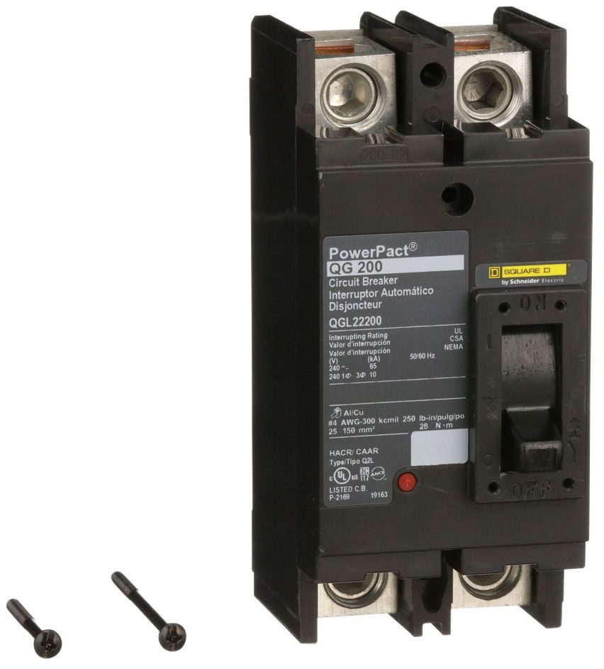 QGL22200 - Square D/ Schneider Electric Feed-Thru 200 Amp 2 Pole Circuit Breaker - Essential Electric Supply