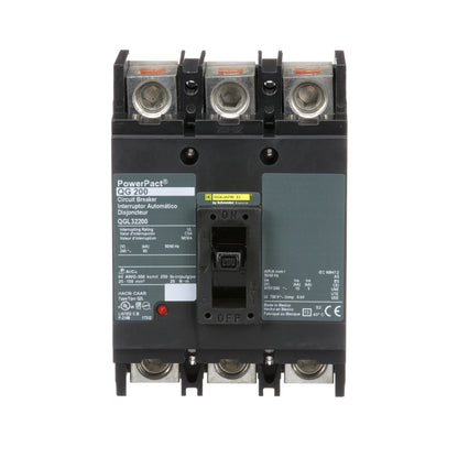Square D QGL32200 Circuit Breaker | 240V 200A 3P 65kA@240V Feed-Thru QGL Powerpact