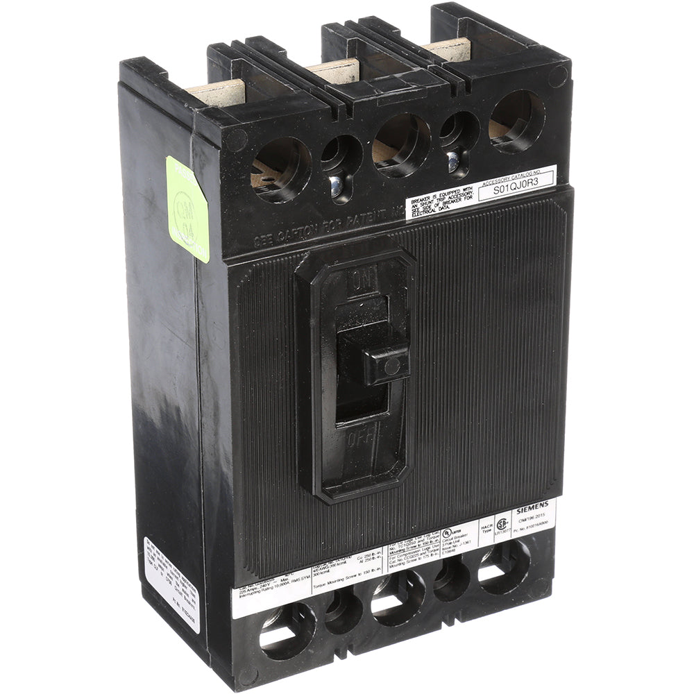 Siemens QJ23B22500S01 Circuit Breaker | 240V 225A 3P 10kA@240V Bolt-On QJ Frame